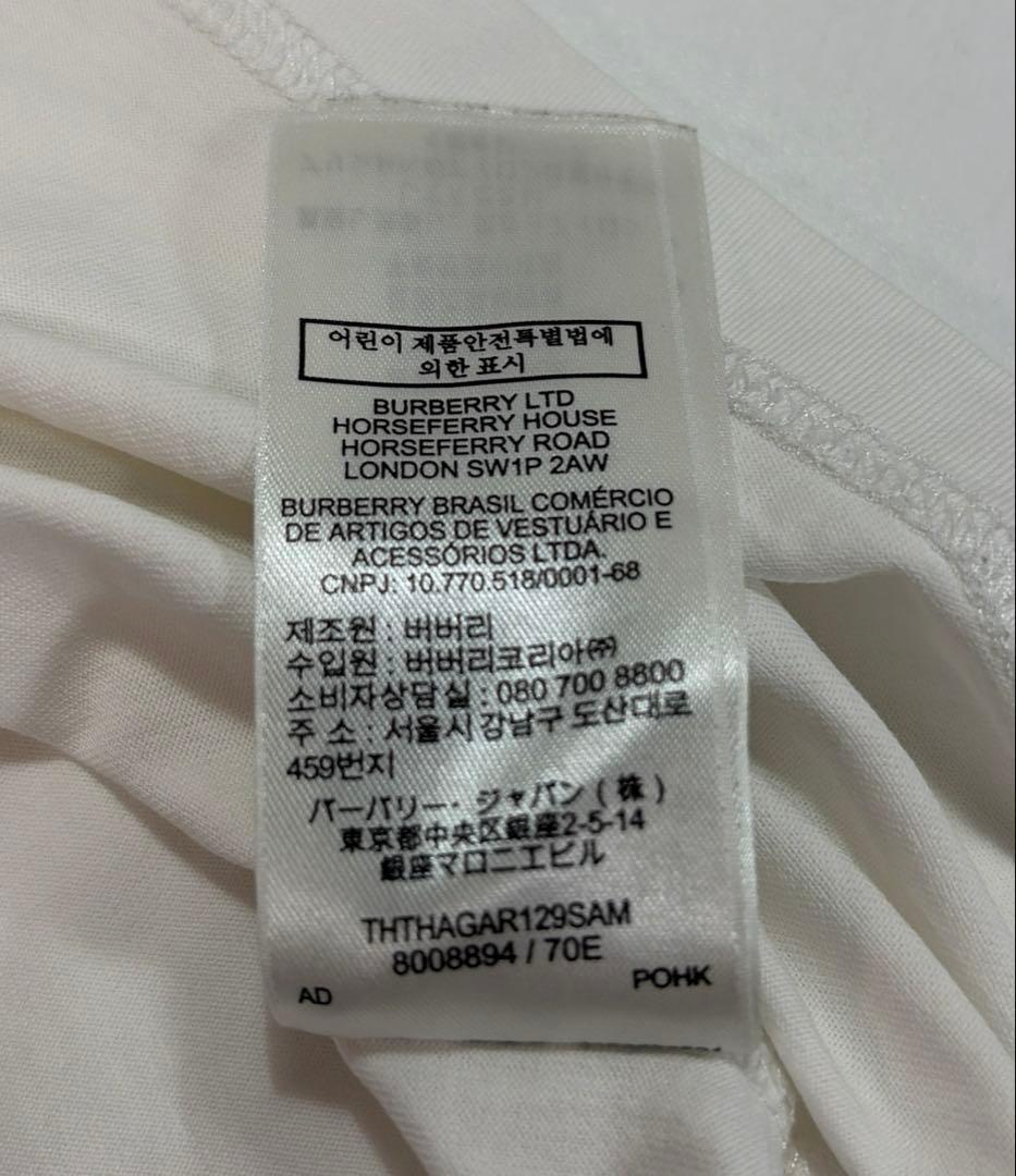 美品⭐︎BURBERRY バーバリー　レディース半袖Tシャツ　白　サイズS