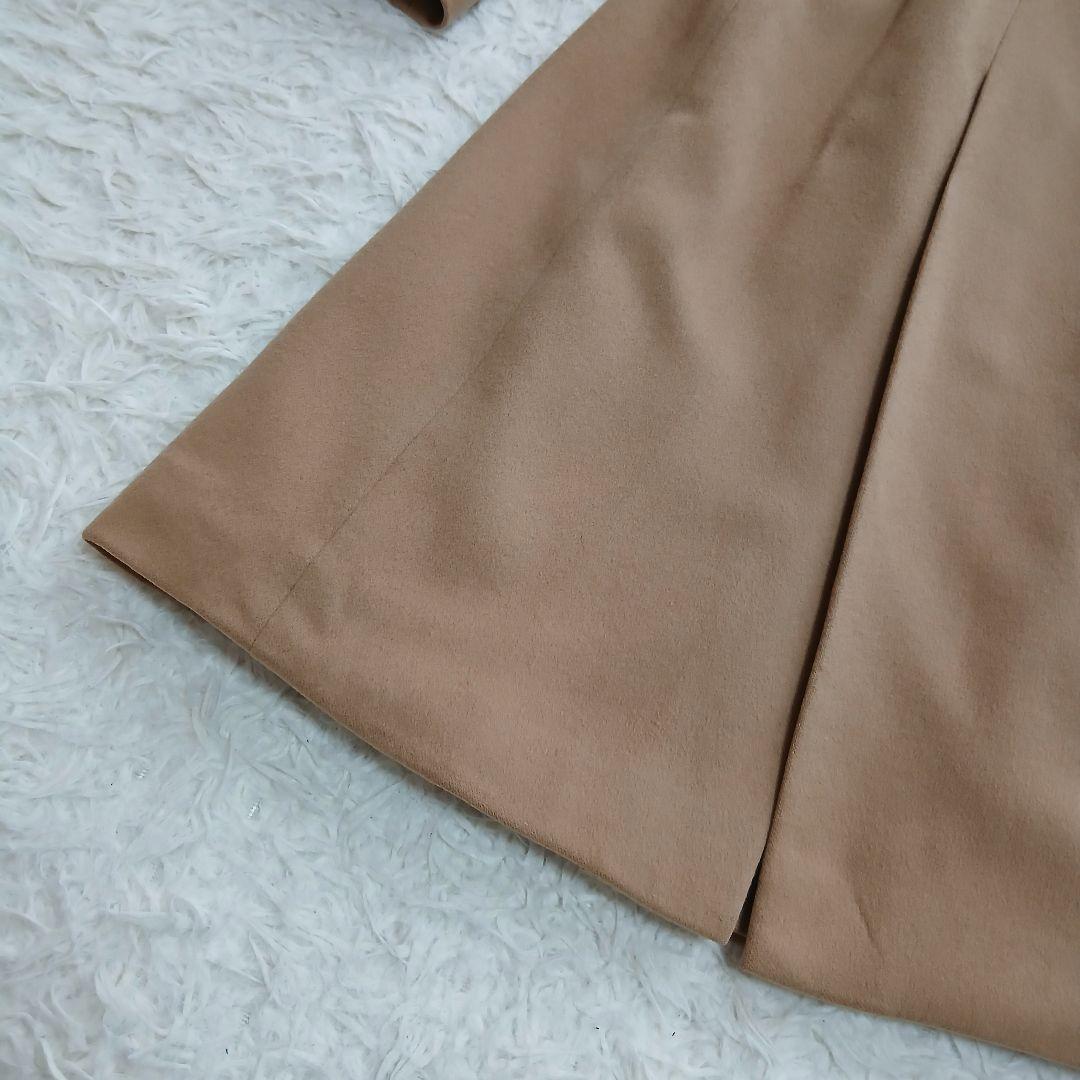 【ANAYI】カシミヤ　100％　比翼　ベルト付き　ロングコート　ベージュ