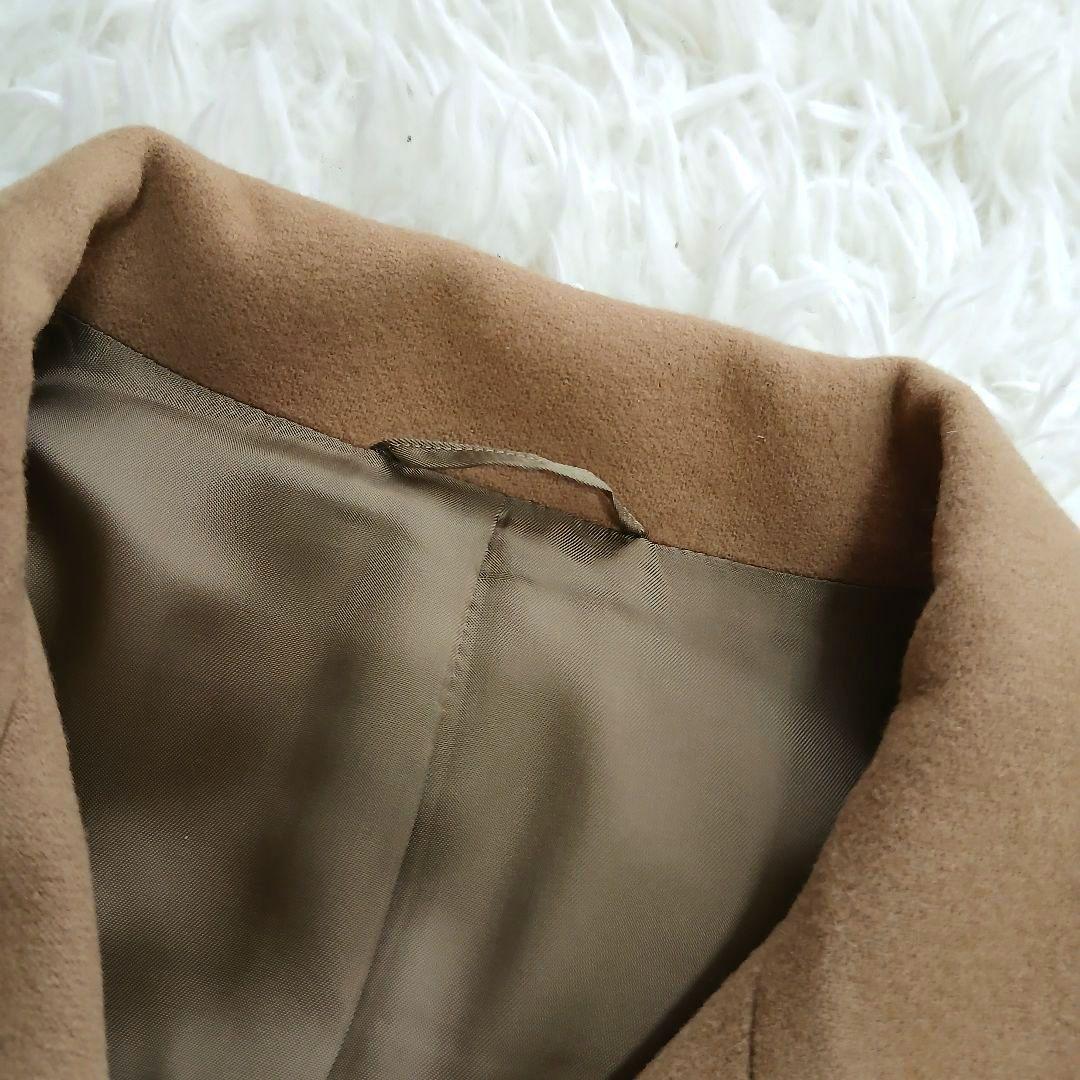 【ANAYI】カシミヤ　100％　比翼　ベルト付き　ロングコート　ベージュ