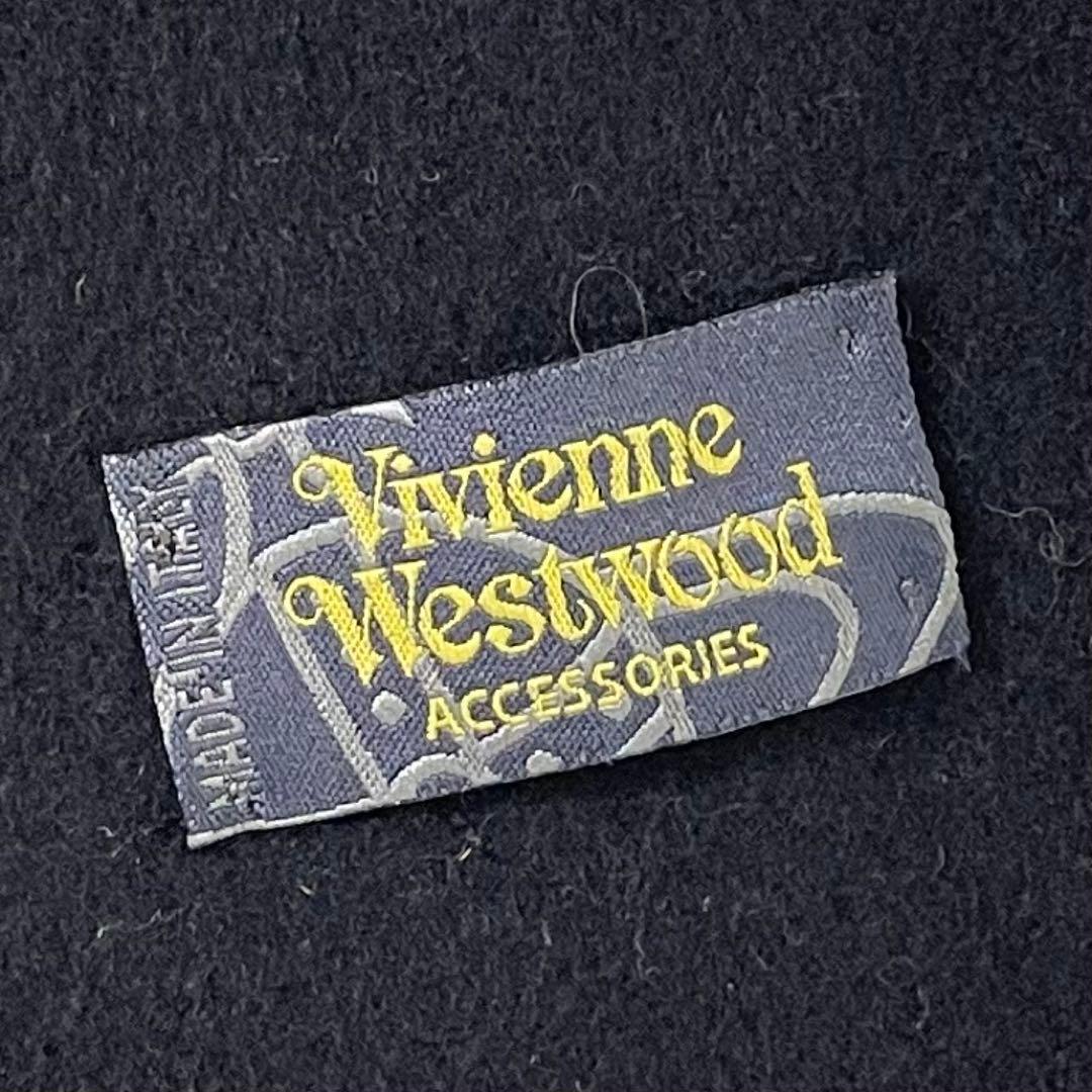Vivienne Westwood マフラー 黒 ヴィヴィアン オーブ ウール