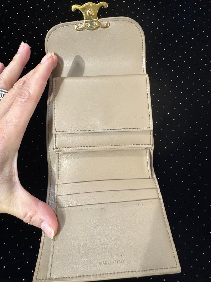 CELINE ベージュ 三つ折り財布