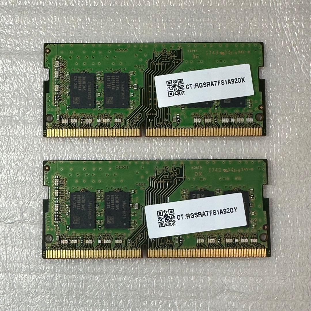 Samsung DDR4 8GB メモリー 2400MHz