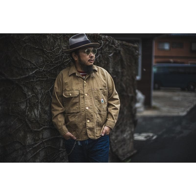 40★TCB jeans Cat Head Jacket Khaki Drill