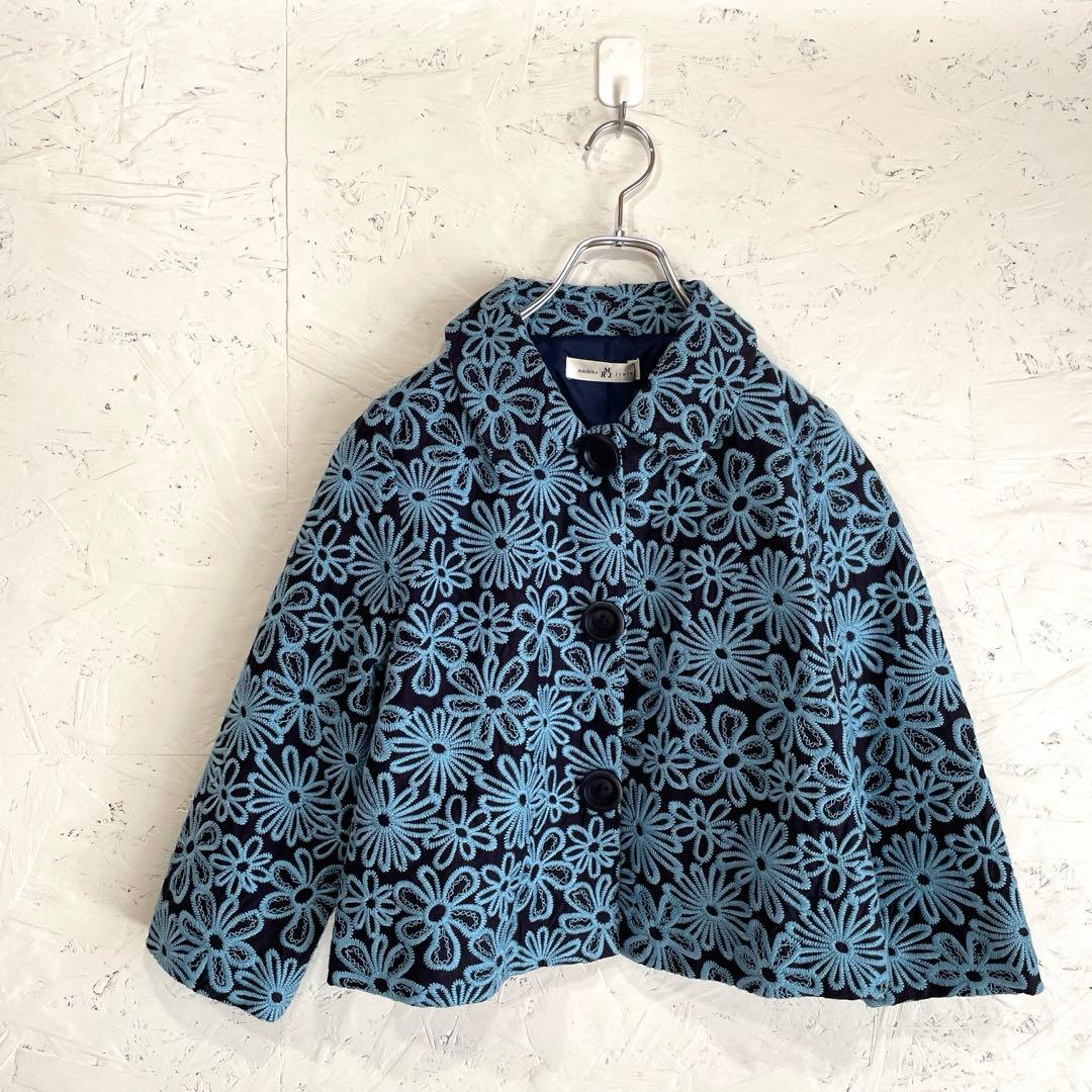 新品未使用タグ付き【machiko jinto】フラワー刺繍ジャケット　M