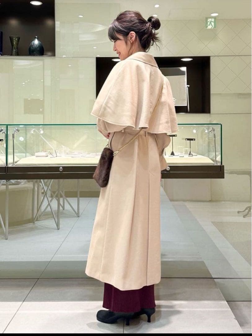 ♡新品未使用☆Noble♡ケープ2WAYドレスコート36 トレンチコート