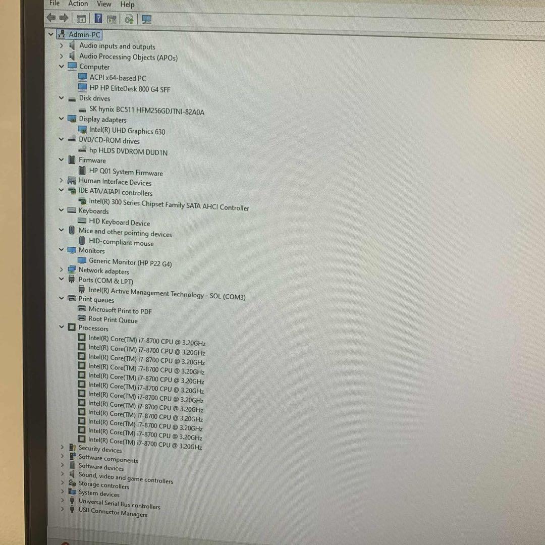 Windowsデスクトップ HP ProDesk 600 G4 SFF i7-8700 8GB Office