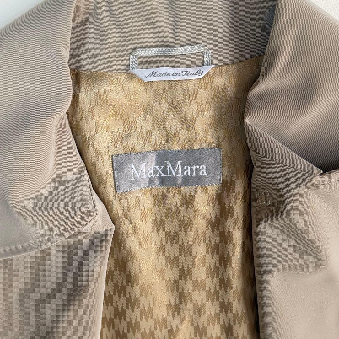銀タグ✨ MaxMara イタリア製 ショートコート 40 裏地ロゴモノグラム