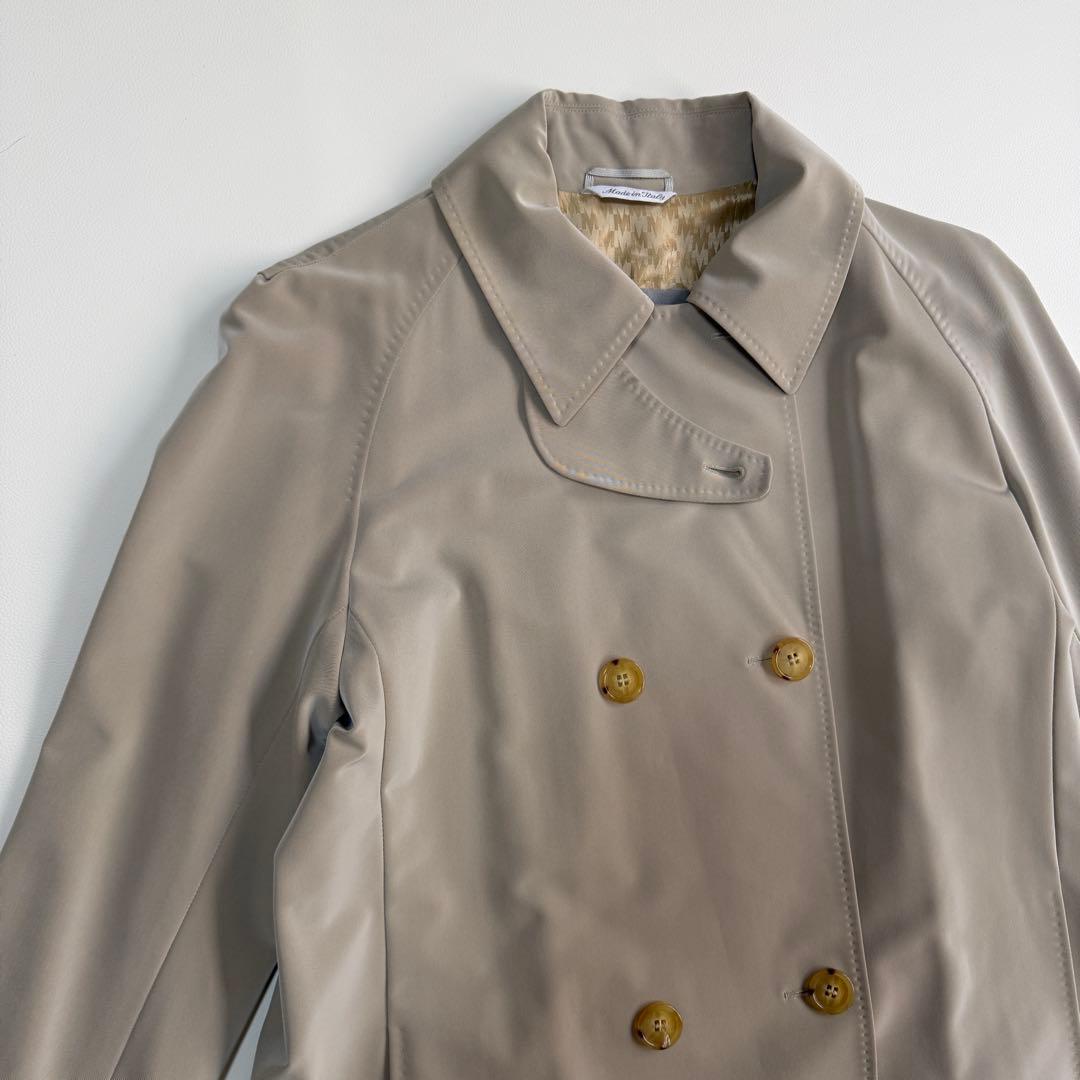 銀タグ✨ MaxMara イタリア製 ショートコート 40 裏地ロゴモノグラム