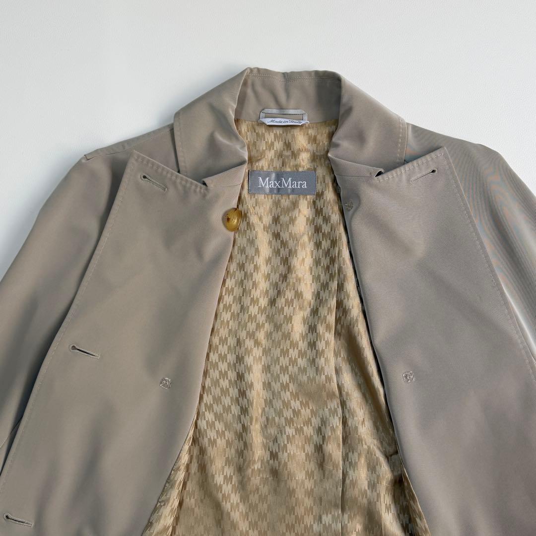 銀タグ✨ MaxMara イタリア製 ショートコート 40 裏地ロゴモノグラム