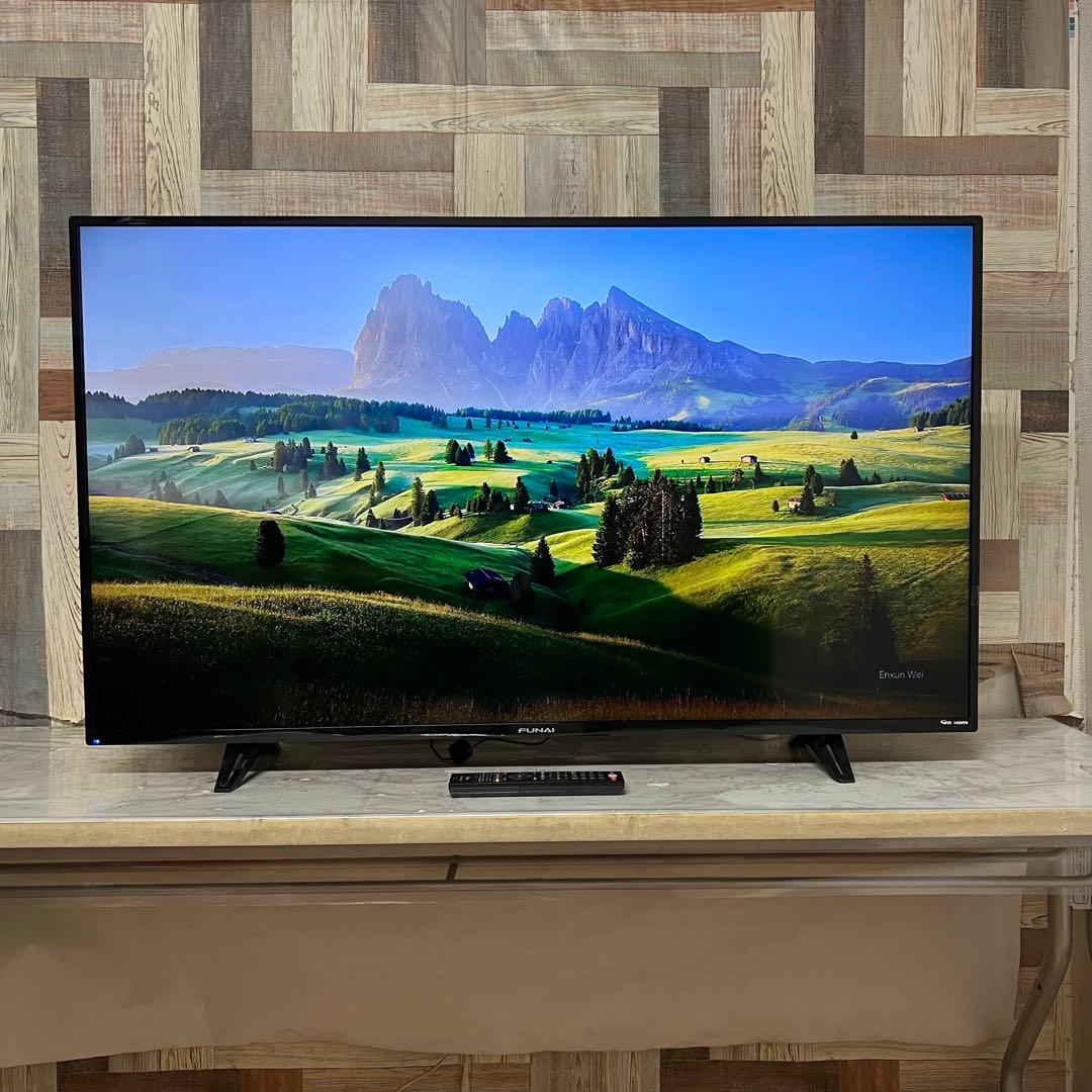 全国送料込❣️フナイ 50型 4K液晶TV地デジBSCSチューナー内蔵外付HDD