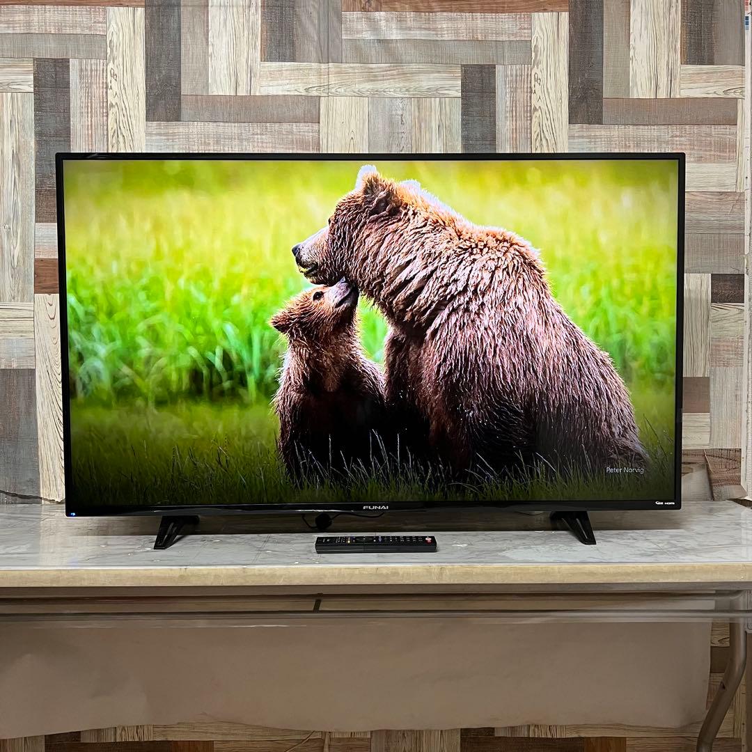 全国送料込❣️フナイ 50型 4K液晶TV地デジBSCSチューナー内蔵外付HDD