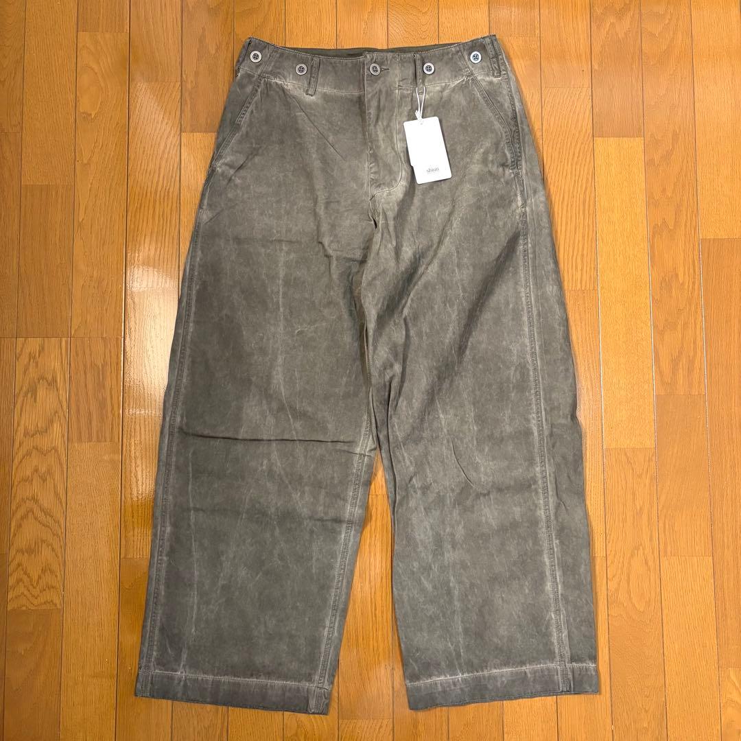 パンツ shiun FADED COTTON TROUSERS