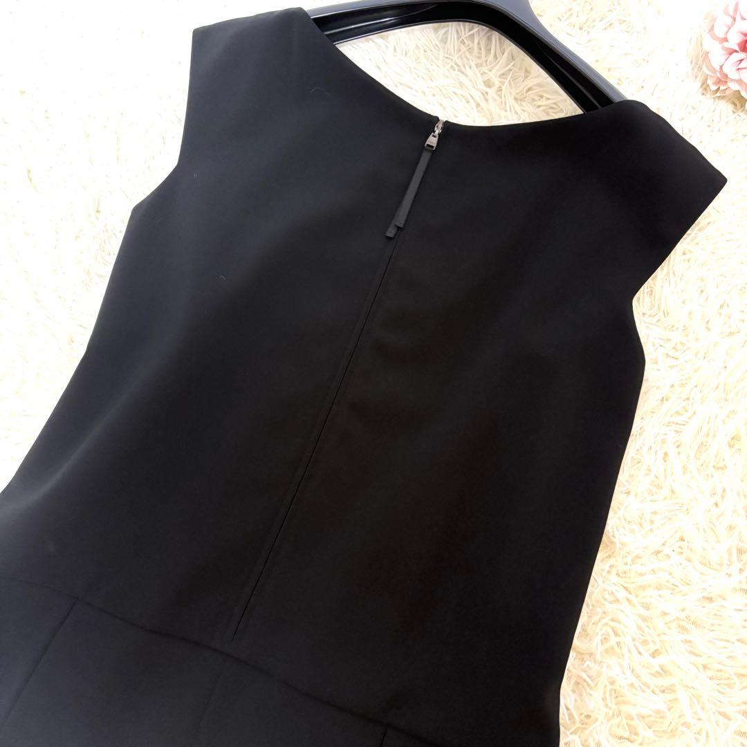 【未使用級】フォクシー　ワンピース　ストレッチ　タック　手洗い可　ブラック　38