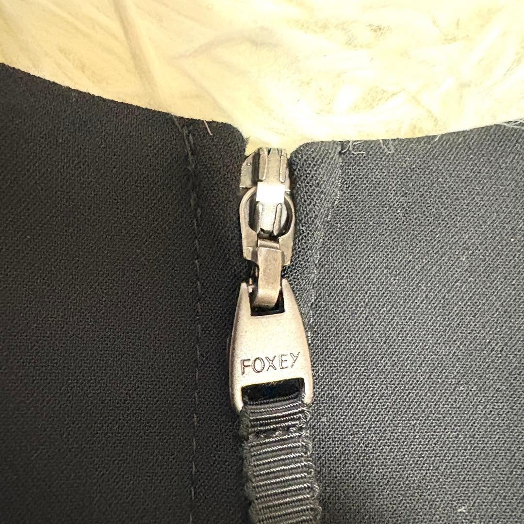 【未使用級】フォクシー　ワンピース　ストレッチ　タック　手洗い可　ブラック　38