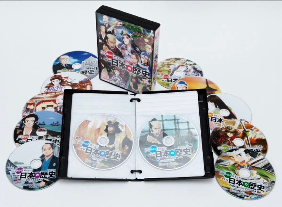 DVDのみ（専用ケース付き）学研まんが NEW日本の歴史 全巻 12枚+別巻2枚