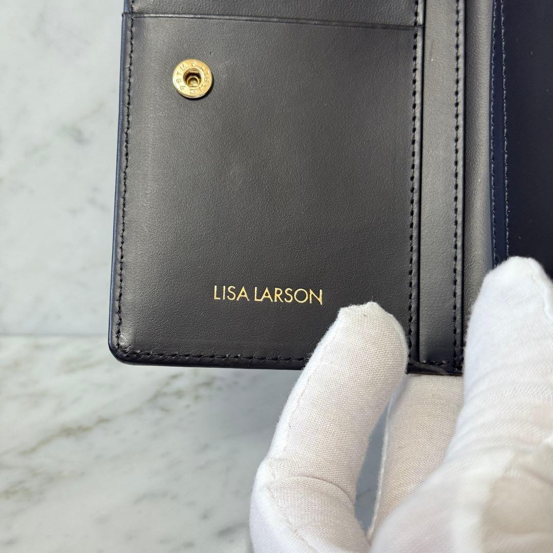 新品 未使用 リサ・ラーソン LISA LARSON 本革 二つ折り財布