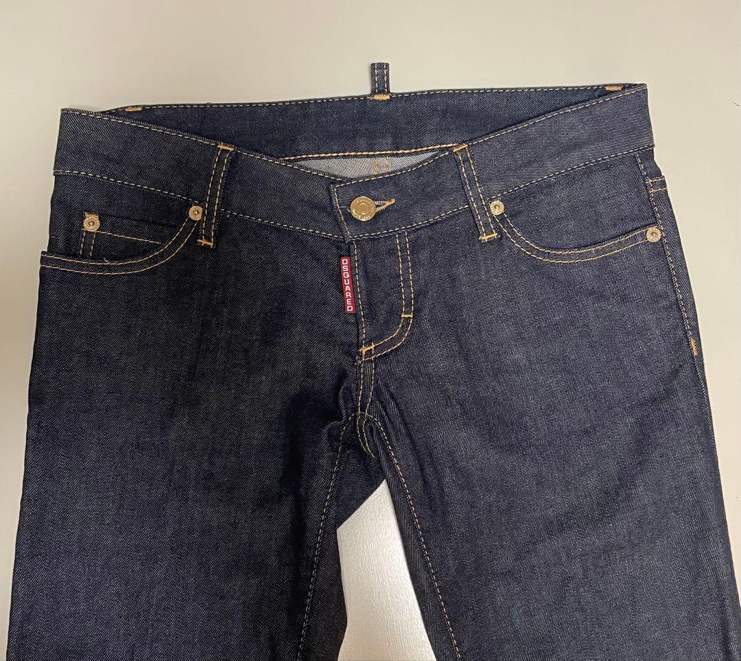 極美品✨ DSQUARED2 イタリア製　38 美シルエット 赤タグ　濃紺