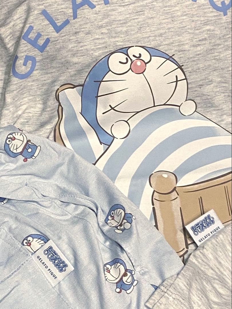 のん！ジェラートピケ♡ドラえもんルームウェア上下セット新品メンズグレー
