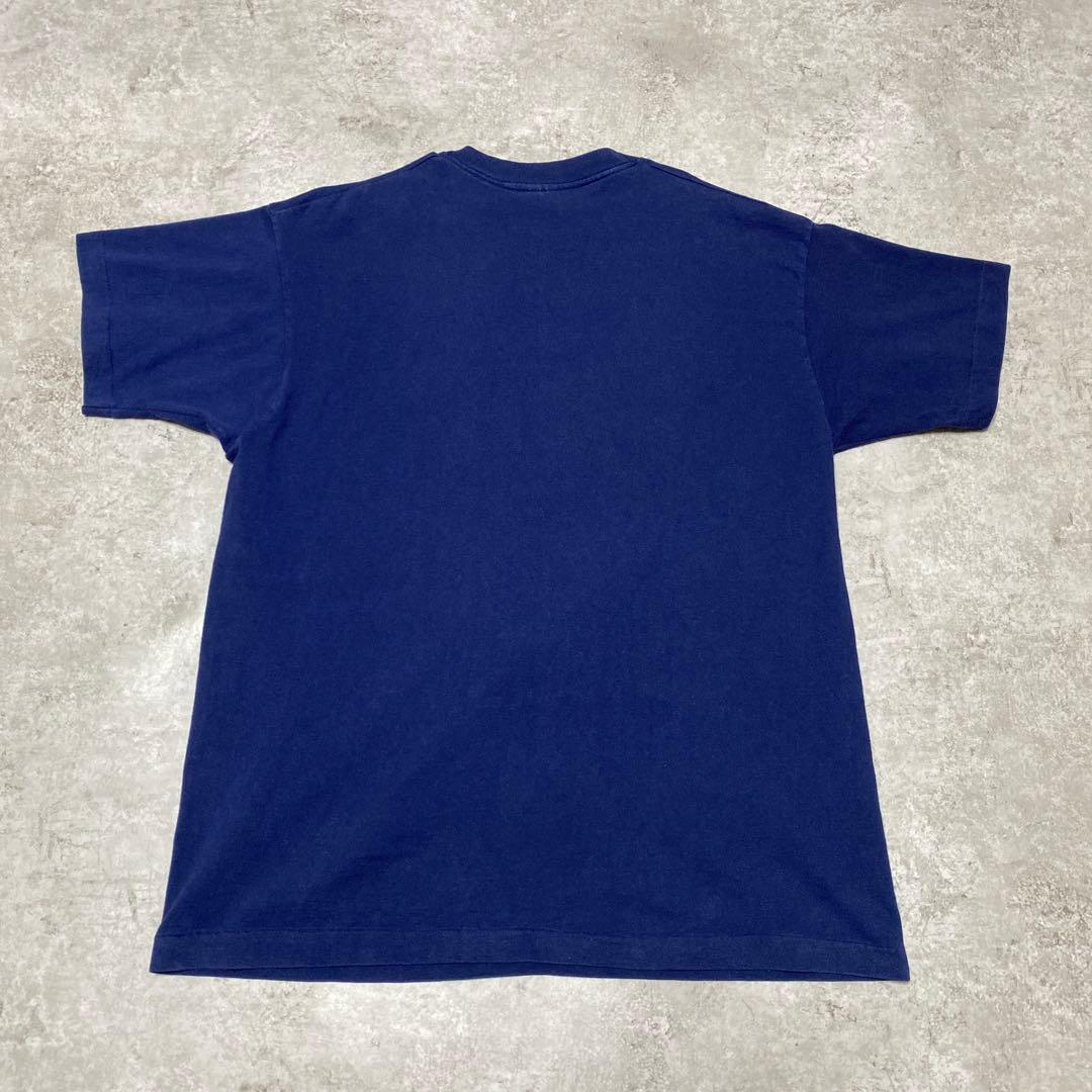 スペシャル 90s モーション モザイク 文字 Tシャツ USA製 紺 XL