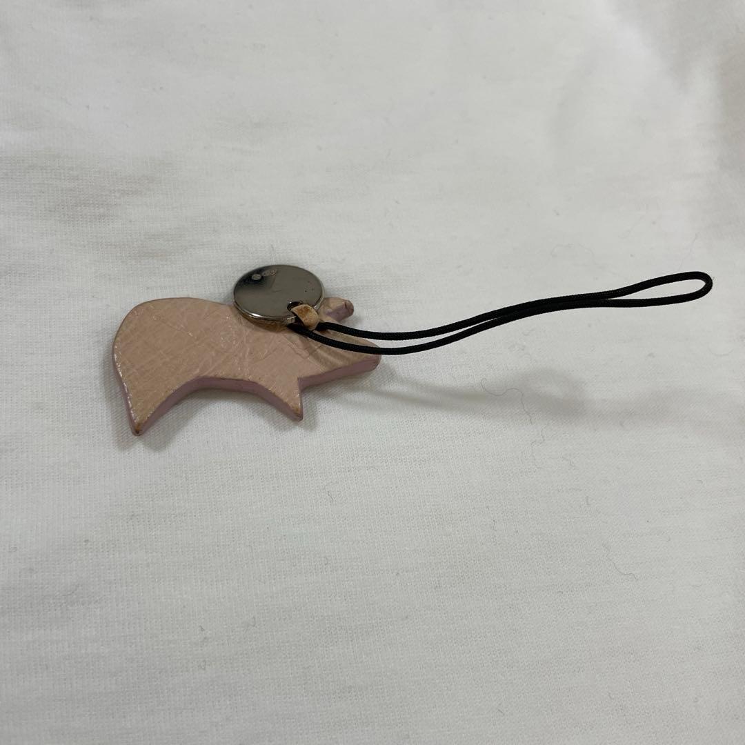 ボッテガべネタ　ストラップ　チャーム　ぶた　ピンク