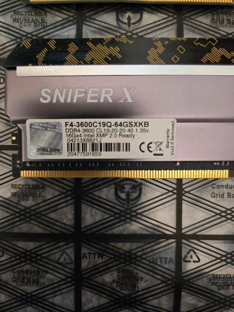 メモリー G.SKILL SNIPER X 64GB DDR4-3600