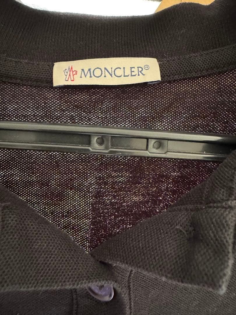 MONCLER ブラック ポロシャツ 半袖