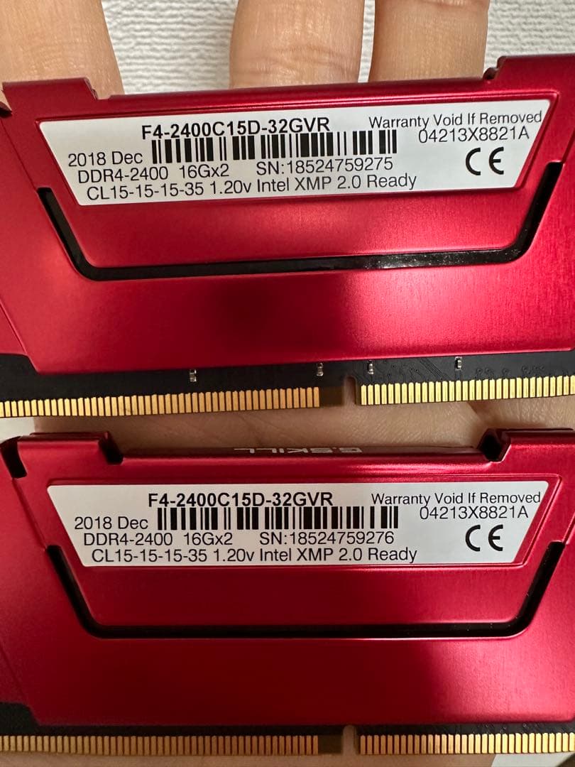 メモリー GSKILL RIPJAWS DDR4 2400 16GBx2=32GB