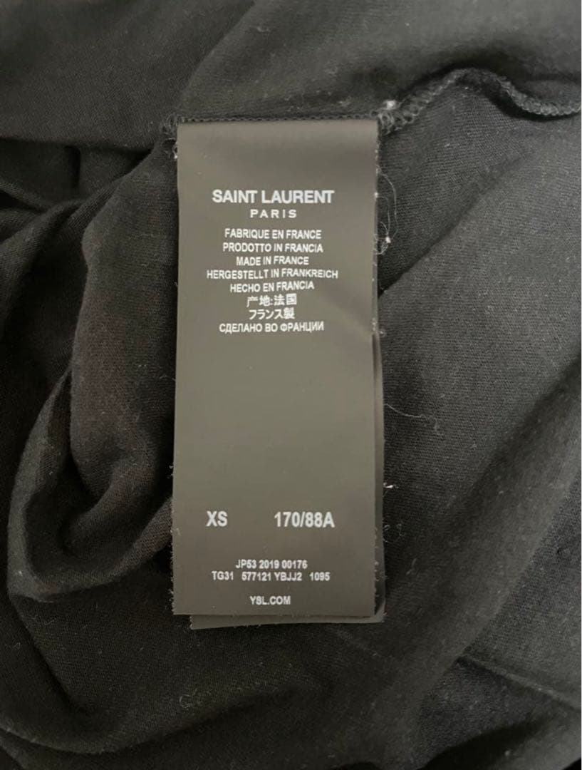 t*様 【難あり】SAINT LAURENT ブラック Tシャツ　メンズ　ユニセ