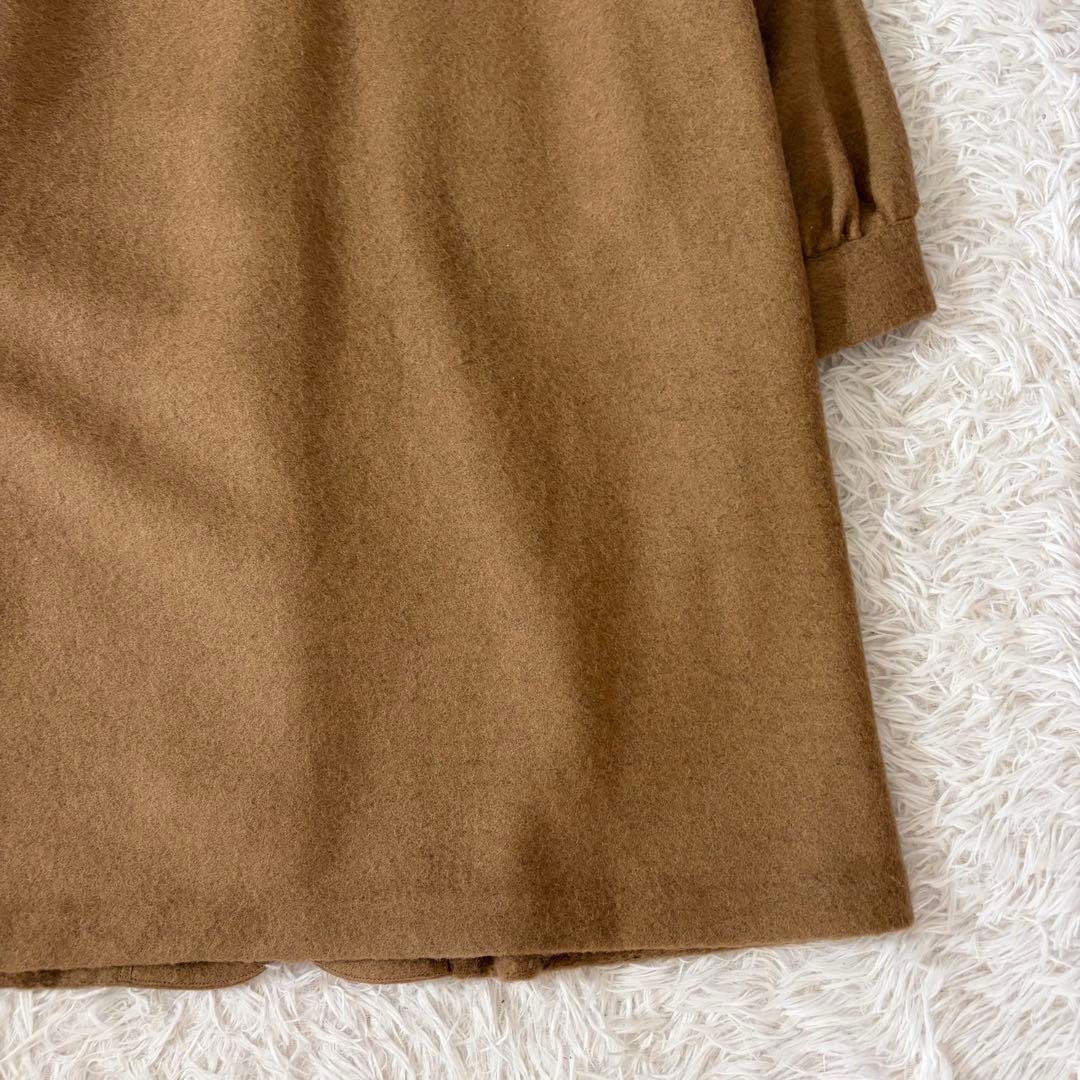 フランシュリッペ 2019ポンポンコート ノーカラー ボリュームスリーブ