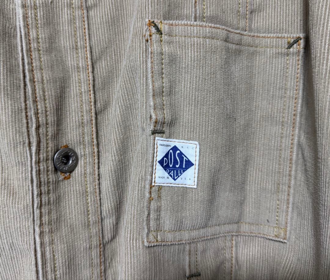 post overalls ポスト コーデュロイ カバーオール ジャケット