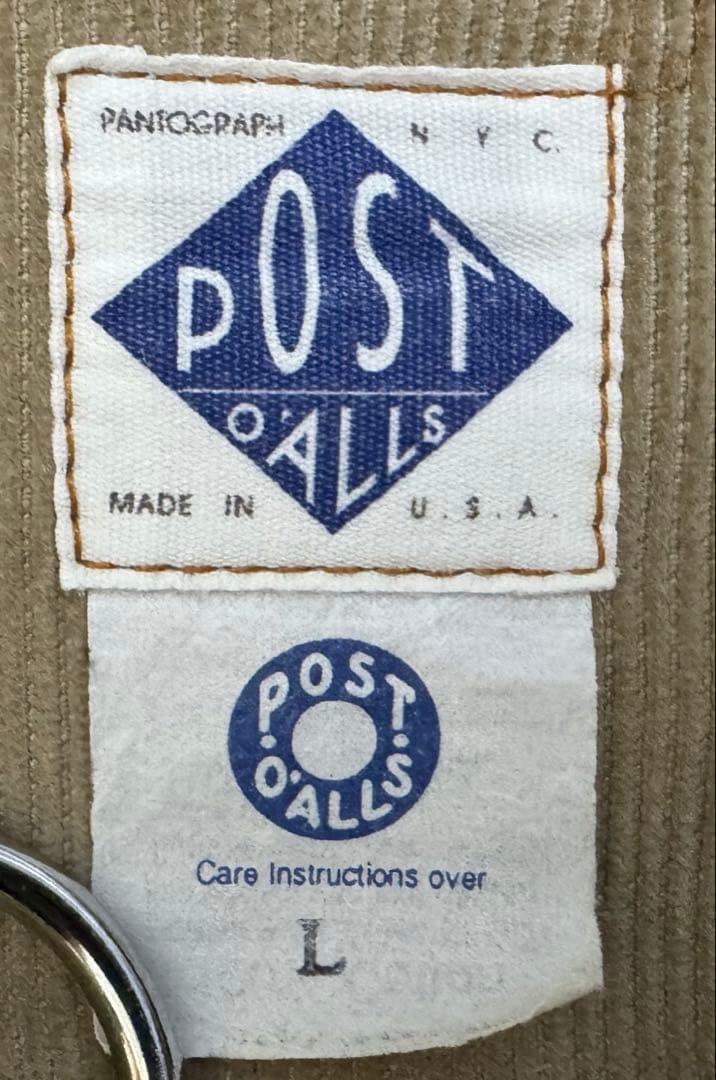 post overalls ポスト コーデュロイ カバーオール ジャケット