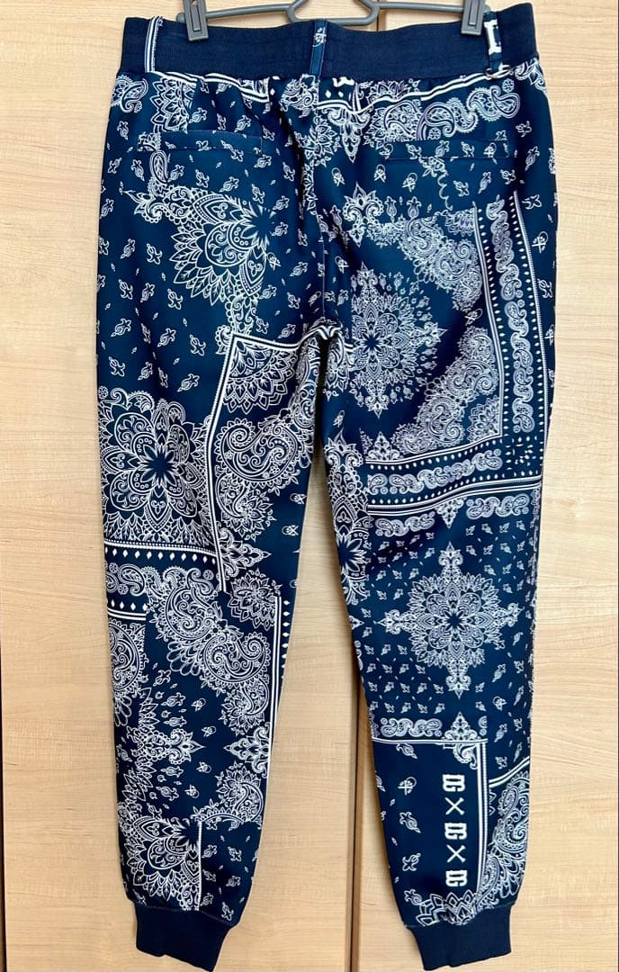 DIVINER GOLF ペイズリー ネイビー ゴルフパンツ ジャージ XL