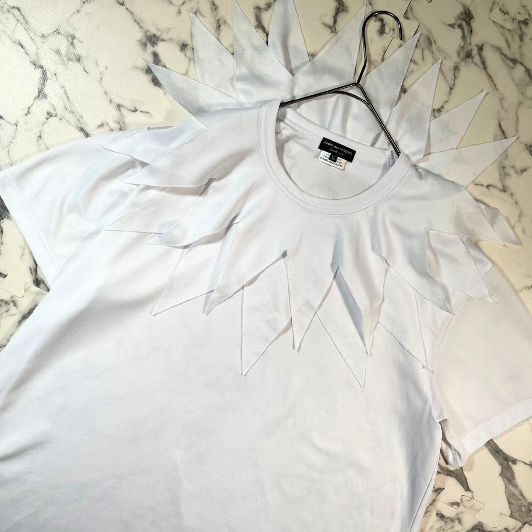 ✨23SS/ピエロ襟✨(XL) COMME des GARÇONS 白 ロングT