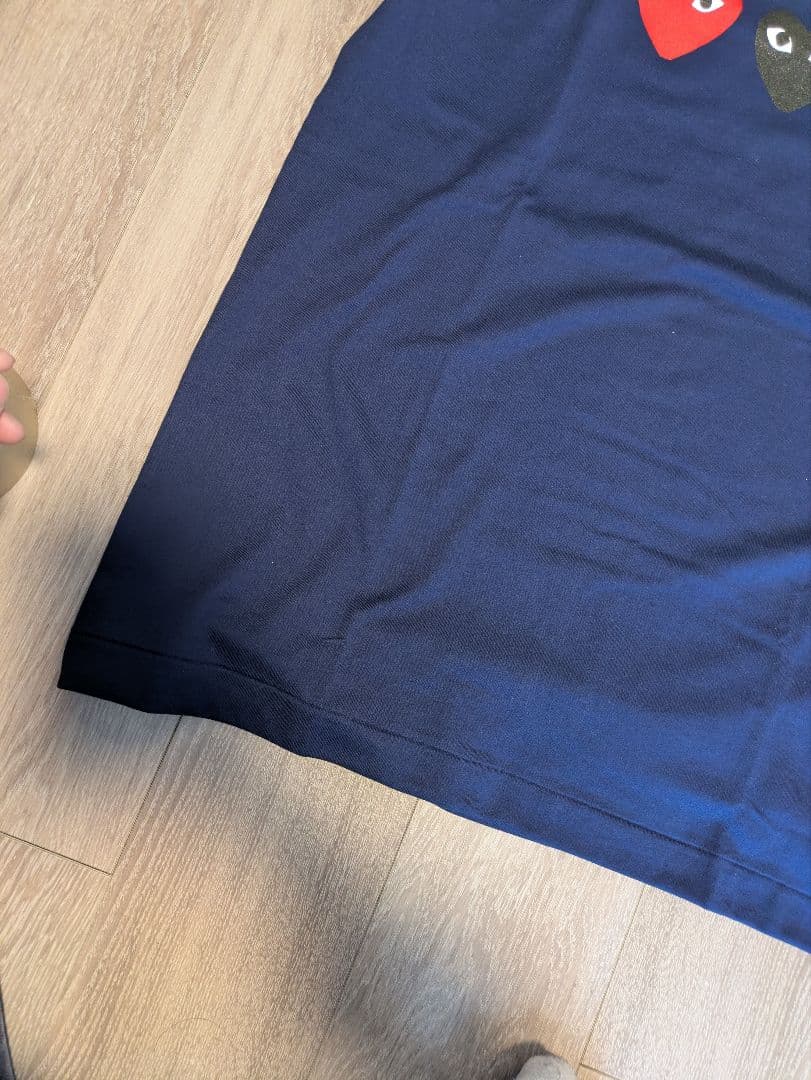 PLAY コムデギャルソン　ハート Tシャツ ネイビー