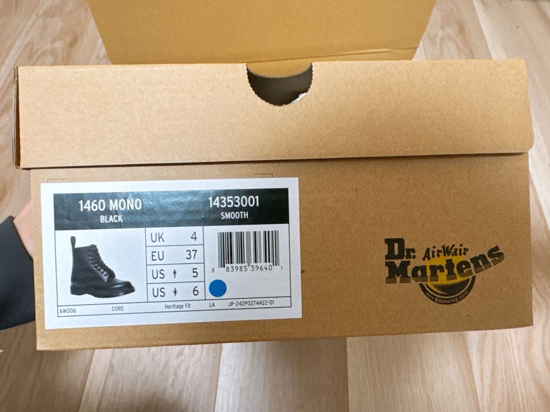 【新品タグ・箱付き】Dr. Martens 1460 MONO 8 ホールブーツ