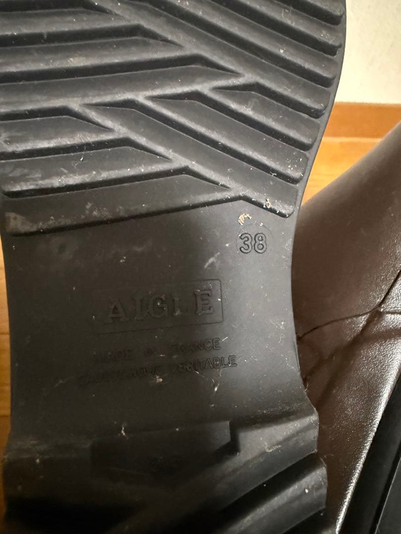 AIGLE ブラウンラバーブーツ