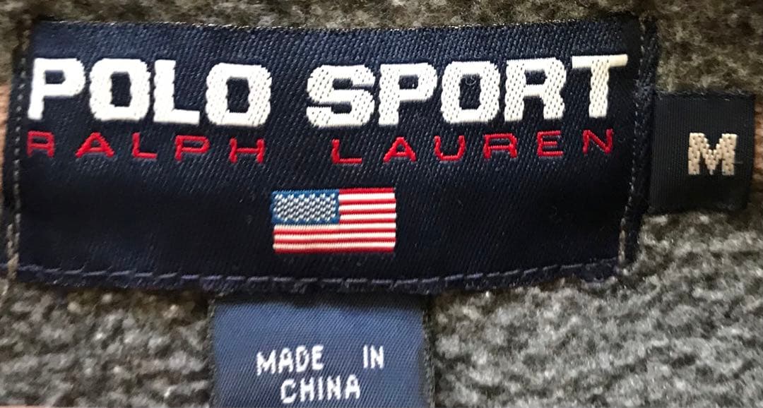 万能アイテム POLOワッペン 90s POLO SPORT フリースジャケット