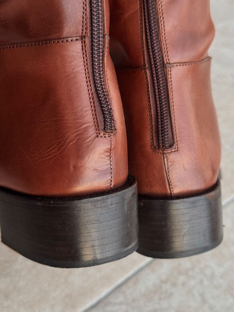 SARTORE サルトル ロングブーツ レザー ジョッキー バックベルト