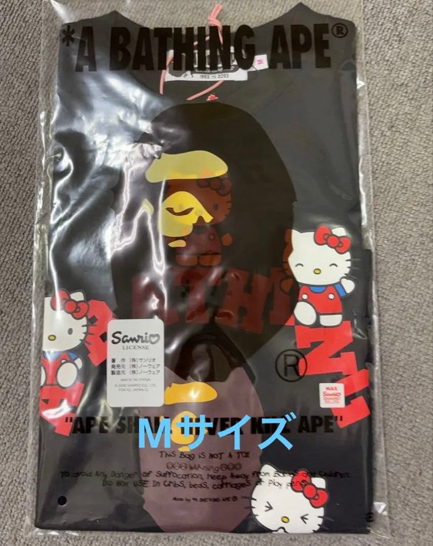 キティ　BAPE HELLO KITTY COLLEGE MINI TEE 黒