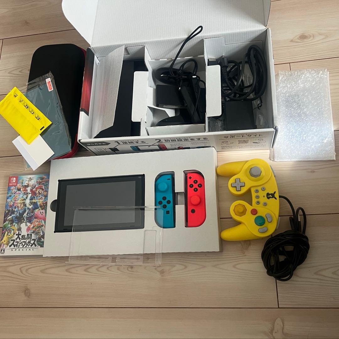 Nintendo Switch ネオンブルー・ネオンレッド 本体　スマブラ