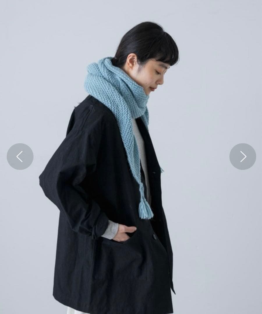 ＊新品　タグ付き＊　24AW かぐれ　ペルータッセルストール　ライトブルー