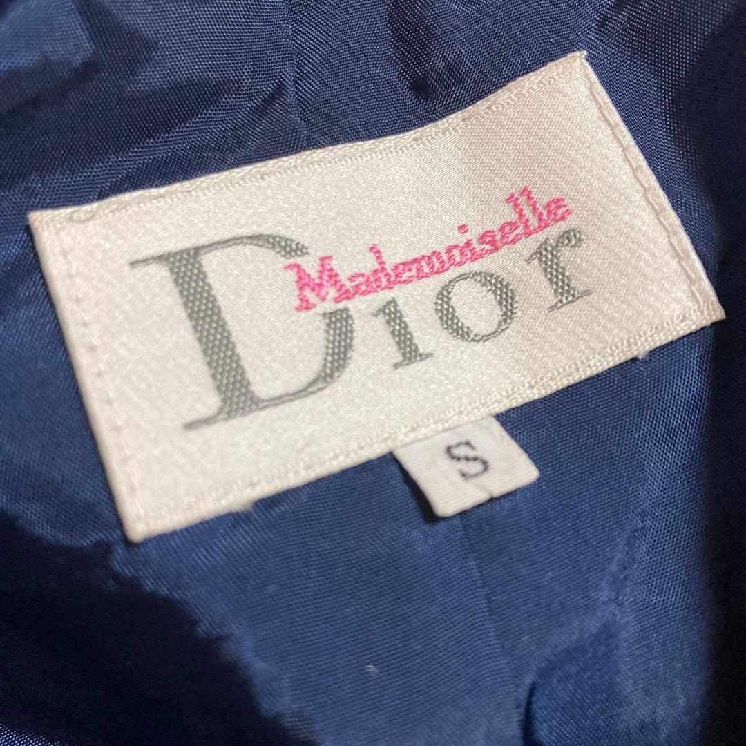 Dior マドモワゼル　ディオール　ネイビー テーラードジャケット S 絹