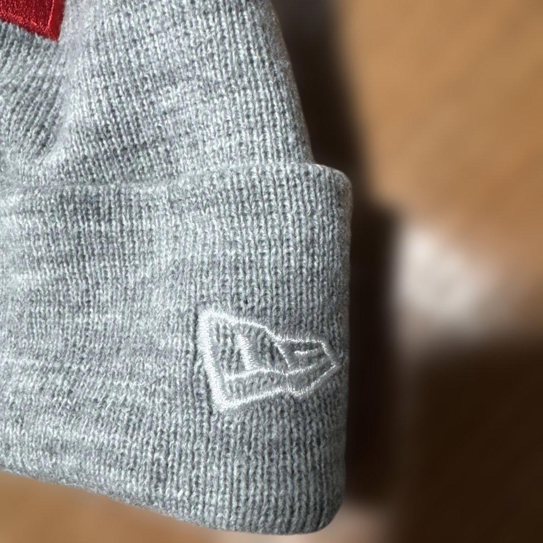 Supreme ニット帽 クロスロゴ グレー