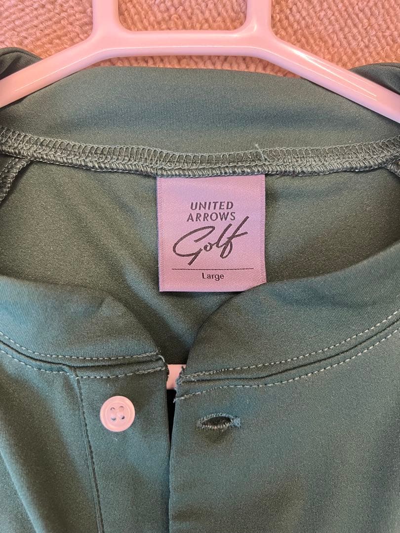 UNITED ARROWS Golf ボタン付きポロシャツ L