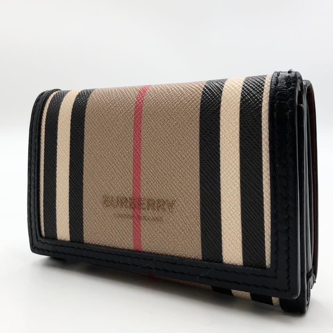 美品 バーバリー BURBERRY 3つ折り財布 ミニウォレット チェック
