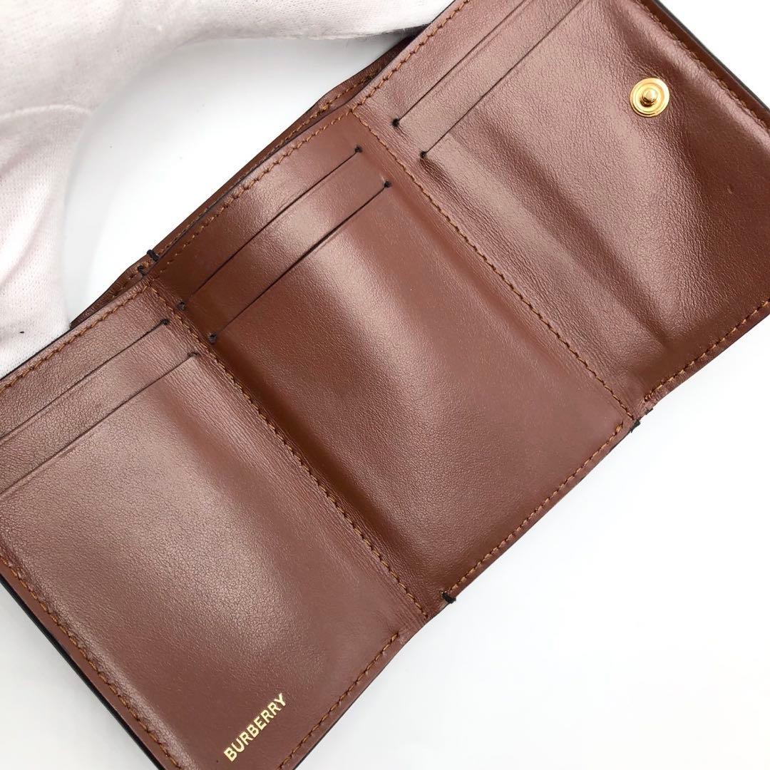 美品 バーバリー BURBERRY 3つ折り財布 ミニウォレット チェック