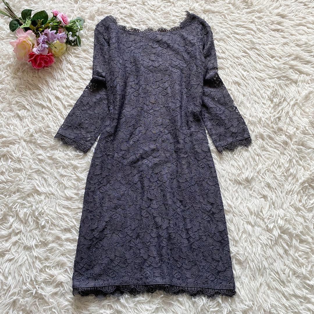 美品♡ダイアンフォンファステンバーグ　総レース　タイトワンピース　ジップアップ