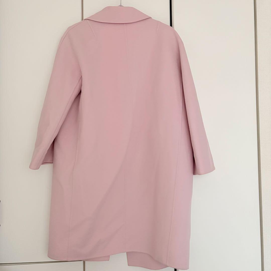 JIL SANDERピンク ロングコート フレア袖 6ボタン
