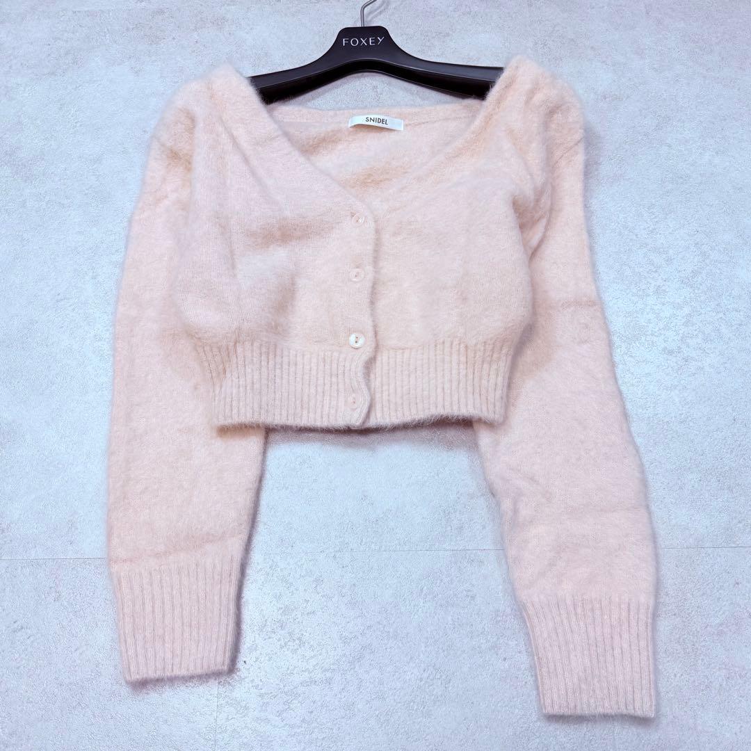 24AW✨スナイデル フォックスアルパカショートカーディガン