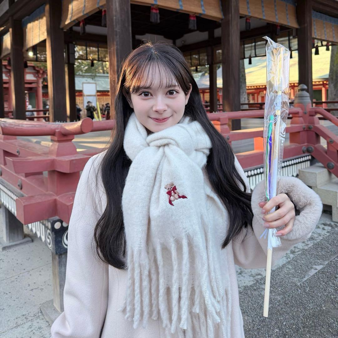 【AKB48伊藤百花ちゃん着用】SNIDEL スナイデル リボンベアーマフラー